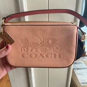 Coach blush pink wristlet